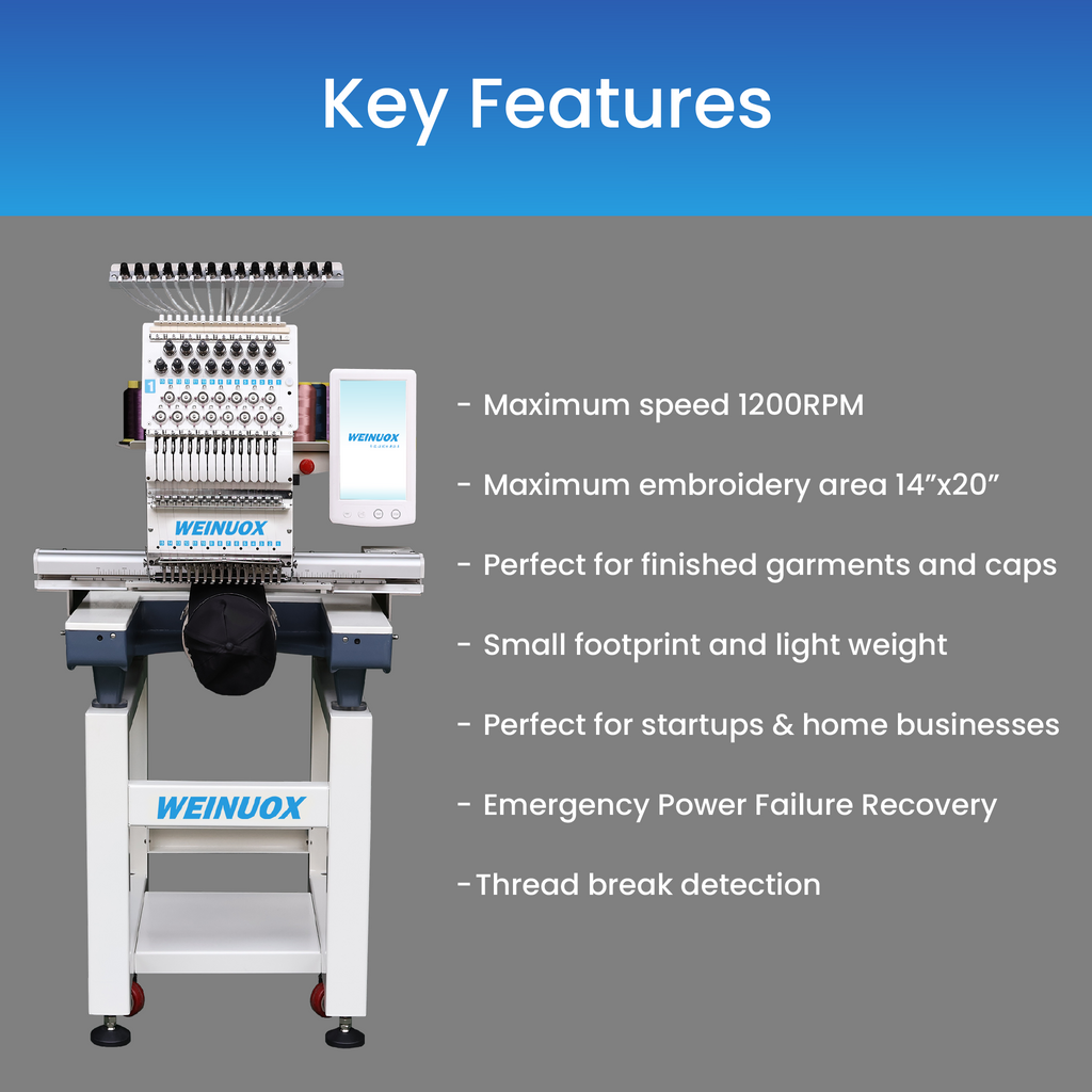 Weinuox 15 Needle Embroidery Machine