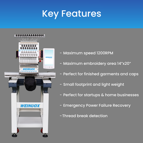 Weinuox 15 Needle Embroidery Machine